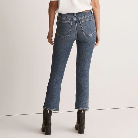 Madewell Cali Demi-Boot Jeans Kick Flare Crop Glenside Medium Wash Size 27 | 4 - Picture 7 of 14
